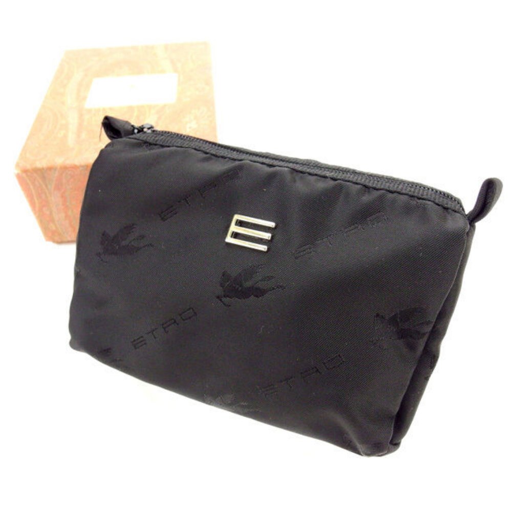 Etro Pouch Bag Black Woman Authentic Used Y2036
